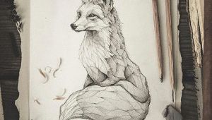 Easy Vintage Drawings Pencil Drawing Illustration Art Retro Vintage Old Fox Red