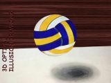 Easy Volleyball Drawings Drawing Volleyball How to Draw 3d Art Youtube 3d Illusion