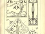 Flower Motifs Drawing Vintage How to Draw Sketch Design Art Nouveau Artist Pencil Signs 50