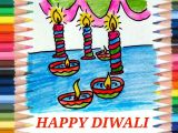 Happy Diwali Drawing Easy Happy Diwali Special Drawing Of Lamp and Candles Coloring Page for Kids