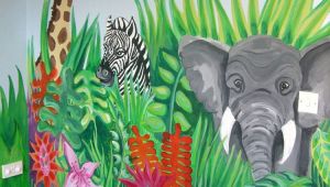 How to Draw A Jungle with Animals Jungle Scene and More Murals to Get Ideas for Painting