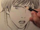 How to Draw Anime Characters Face How to Draw A Realistic Manga Face Anger Guy Drawing