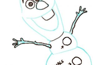 How to Draw Olaf Easy How to Draw Olaf the Snowman From Frozen with Easy Steps