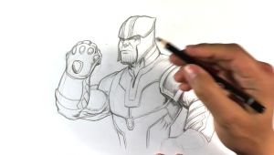 How to Draw the Infinity Gauntlet Easy Drawing Thanos From Infinity War Sketch Monster