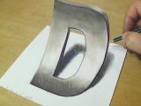 How to Make 3d Drawings On Paper Easy How to Draw 3d Letter Trick Art Drawing Anamorphic Illusion