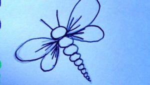 Insect Drawing Easy How to Draw A Simple yet Beautiful Dragonfly Youtube