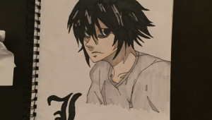 L Drawing Death Note L From Death Note Drawings In 2018 Pinterest Anime Art Death