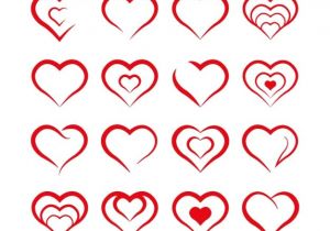 Line Drawing Of A Heart Shape formas Do Coraa A O Vetor Gratis O O O O U Heart Shapes Heart Heart