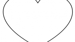 Line Drawing Of A Love Heart Super Sized Heart Outline Extra Large Printable Template I Love