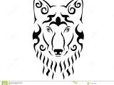 Line Drawing Of A Wolf Head Tribal Wolf Illustration Stock Vector Illustration Of Outline