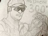 M.s Dhoni Easy Drawing 10 Best Sketches Images Chennai Super Kings Cricket Draw