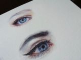 Makeup Eyes Drawing Watercolor Aquarelle Eyes Beauty Makeup Portrait Fashion