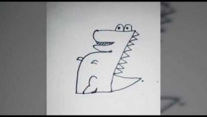 Number 7 Cartoon Drawing D How to Draw Crocodile Od Number 7 D Youtube