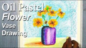 Oil Pastel Drawing Flowers Easy 6575 Simple Flower Vase Drawing for Beginners In Oil Pastel