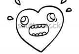 Outline Drawing Of A Heart Line Drawing Cartoon Heart Panicking Stock Illustration Royalty
