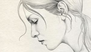Pencil Drawing Of Girl Face Simple Pencil Drawing Of Lady Face Side Pencil