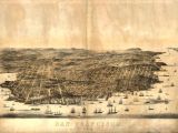 Perspective Drawing Eye View 8 X 12 Reproduced Photo Of Vintage Old Perspective Birds Eye View