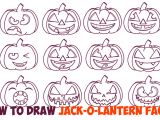 Pumpkin Faces Easy to Draw Huge Guide to Drawing Cartoon Pumpkin Faces Jack O Lantern