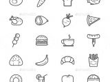 Restaurant Drawing Easy Food and Drink Icons Line Drink Icon Food Drawing Easy