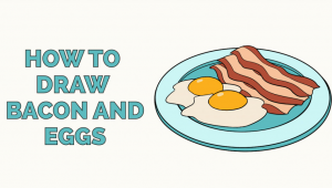 Sandwich Drawing Easy How to Draw Bacon and Eggs Easy Drawings Drawings