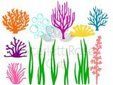 Seaweed Drawing Easy Under the Sea Seaweed Coral Bubbles Svg Ocean Life for