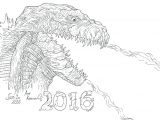 Shin Godzilla Drawing Easy Printable Coloring Pages Godzilla Pusat Hobi