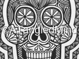 Skull Drawing Canvas original Zentangle Sugar Skull Drawing Cardstock Canvas Wall Art