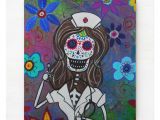 Skull Drawing for Sale Dia De Los Muertos Nurse Rn Mouse Pad In 2018 Mexican Folk Art