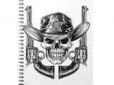 Skull Drawing Notes Sheriff Skull and Pistol Hand Guns Notebook Stationary Pinterest