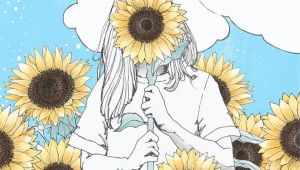 Sunflower Girl Drawing You are My Sunshine Print In 2019 Sunflower Drawing