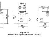 Toilet Drawing Easy Ada toilet Clear Floor Space Diagram From Adaag Bmp 503a 285