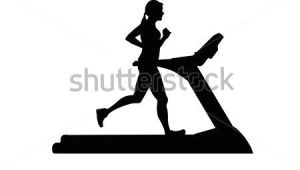 Treadmill Drawing Easy Silhouette Of Woman Running On Treadmill Running Women