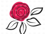 Vector Drawing Of A Rose Abstract Rose Flower Vector Illustration Of Plants and Animals