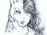 Wolf and Girl Drawing Image Result for Tumblr Drawing Girl Wolf On We Heart It
