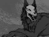 Wolf Drawing with Rose Wolf Skeleton Random Stuff Pinterest Wolf Drawings and Anime Wolf