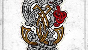 Wolf Viking Drawing Celtic Art Monogram with A Wolf Vector Graphics Pencil Sketch