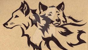 Wolves Mating Drawing Tribal Wolf Mates Three by Shadowdemon77 On Deviantart Pyrography
